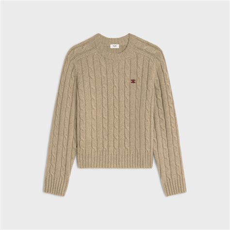 celine cable knit sweater|TRIOMPHE CABLE.